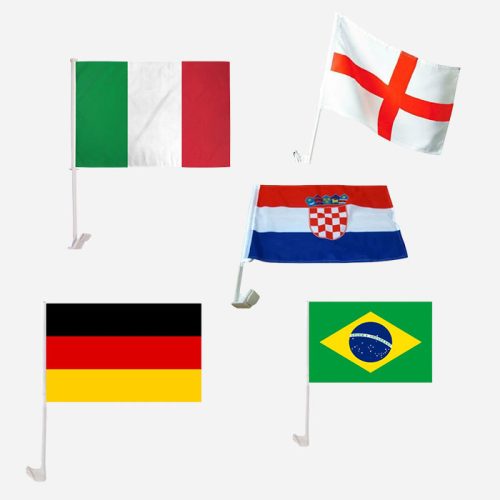 Show your spirit with Country Car Flags 6 Pack